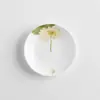 Prato Cerâmico Porcelana Óssea Tangshan Louça Prato Plano de 8 polegadas Prato Prato Prato de Bolinho Prato de Legumes Prato de Comida Ocidental Prato Rasante