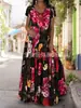 2022 AliExpress Amazon ebay transfronterizo primavera y verano nueva moda impresión digital vestido de ocio europeo y americano marea