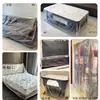 Funda de Polvo Desechable Puños Elásticos Ropa de Cama Funda de Cama Cobertura Completa Envoltura Completa Funda de Polvo para Sofá Muebles Cama Grande