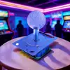 Consola de Juegos Grande con Joystick de Colores, Función de Pesca, Bola de Cristal Iluminada, Controlador de Micro-Movimiento y Efectos de Iluminación Coloridos