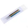 Fabricante en stock 3 varillas metálicas pluma de pintura pluma para dibujar uñas pluma de dibujo traje pluma para dibujar arte de uñas