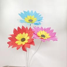 Nova vitrine grande flor girassol simulação flor dia das crianças cena de desempenho adereços festival lua cheia decoração ornamentos