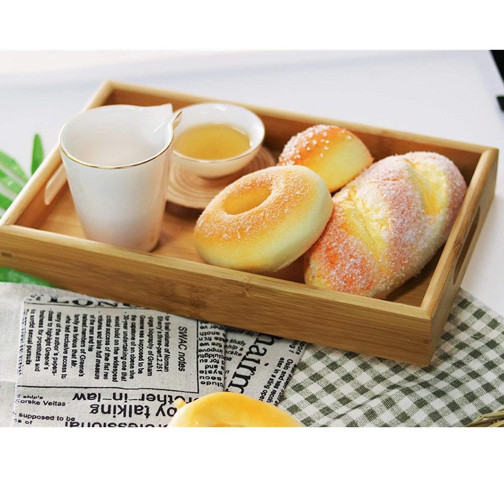竹质烧烤托盘长方形家用竹制提手盘子酒店茶盘水杯盘上菜竹木盘子