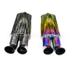 Ventas Directas de Fábrica coche universal sección trasera color tambor recto tubo de escape modificado sonido de coche deportivo tambor de acero inoxidable