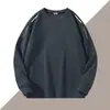 Sudadera para hombre, estilo primavera y otoño, cuello redondo sin capucha, camiseta básica de manga larga, top versátil casual holgado, ropa para hombre versátil