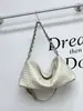 Bolsa de Hombro Cruzada Tejida de Cadena para Lonchera, Gran Capacidad, Estilo Nuevo Otoño e Invierno 2024, Moda Versátil, Portátil, para Mujer