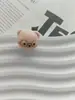 Contas de urso de desenho animado pintadas à mão, acessórios para pulseira e chaveiro de celular DIY, contas soltas de resina fofas, atacado