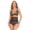 Ropa interior de boda transparente sin relleno sexy para mujeres europeas y americanas, conjunto de lencería sexy de malla para mujer