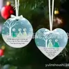 Enfeite de Família de Vidro do Mar em Forma de Coração Transfronteiriço