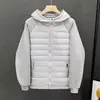 Chaqueta de Algodón Gruesa con Capucha de Moda para Hombre, Nueva Moda Otoño e Invierno, Chaqueta Cardigan Versátil, Abrigo de Algodón Cálido para Hombre