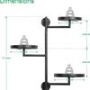 Soporte Giratorio para Plantas de Ventana de Interior, Soporte Metálico de 3 Niveles para Plantas, Soporte para Plantas para Pared