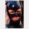 Capucha de Látex Máscara de Látex con Cremallera Juego de Rol Cosplay Máscara Sexy para Adultos Látex Halloween