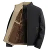 Chaqueta Gruesa NN para Hombre con Forro de Felpa y Cuello Alto Nueva Colección Otoño/Invierno 2025 Ropa para Hombre Cálida para Edad Media Abrigo de Papá