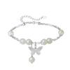Pulsera de Mariposa de Plata de Ley S925 Min Cantonesa con Jade Hetian Plata Rota para Mujer Verano Lujo Accesible Pulsera de Cuentas de Transferencia de Alta Gama Regalo