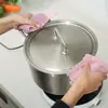 Fábrica de paños de limpieza para cocina, hogar, sin pelusa, absorbente de aceite, toalla de mesa, franela de coral, paño para lavar platos