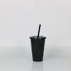 Taza de Agua Nueva de PP Transfronteriza Taza que Cambia de Color Sensible a la Temperatura al Exponerse al Frío, Taza con Popote de Gran Capacidad Taza de Plástico PP Venta al por Mayor Se Puede Personalizar con Logo