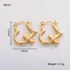 Brincos de Aço Titânio Modernos Estilo Europeu e Americano Transfronteiriços para Mulheres Design de Nicho Coração Aço Inoxidável Brincos Não Alergênicos Brincos Femininos
