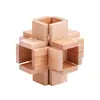 Cerradura Kongming de Mortaja y Espiga de Haya Cerradura Luban Juguete de Ocio para Niños Barril de Vino de Madera Juguete Educativo Transfronterizo para Personas Mayores