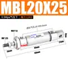 Cilindro mini de aço inoxidável de grau industrial série MBL20/25/32 com indução magnética tipo S componente pneumático pequeno