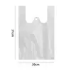 Bolsa de Plástico Blanca, Bolsa Conveniente para Empaque para Llevar, Bolsa de Plástico Tipo Chaleco Grande y Pequeño, Bolsa Transparente Desechable Engrosada