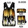Amazon Transfronterizo Nuevo Mochila con Patrón de Danza de Sombras Mochila Reductora de Carga Set Bolso de Hombro Estuche para Lápices