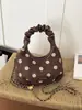 Bolso de Mano Vintage Plegado de Diseño Único para Mujer 2026 Nueva Tendencia de Moda Cadena para Viajes Cotidianos Bolso Tote Pequeño Cruzado