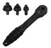 Llave de mandril dos en uno que ahorra mano de obra, llave de trinquete negra de doble propósito, llave de 12,7 mm y 17,5 mm