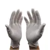 Guantes blancos etiqueta guantes de algodón tela absorbente de sudor texto juego trabajo protección laboral tarea engrosados comercio exterior finos guantes para joyas fabricantes