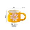 Caneca de Cerâmica Embossada Pintada à Mão para Uso Doméstico, Caneca Criativa para Café da Manhã, Caneca de Café Estilo Fresco, Caneca de Desenho Animado para Presente