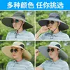 Chapéu Masculino Novo Verão Exterior Pesca e Montanhismo Respirável Proteção Solar Aba Larga Chapéu de Pescador Proteção Solar Chapéu de Sol