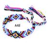 Pulseras Tejidas de Venta Caliente Europeas y Americanas, Pulseras de Amistad Arcoíris Hechas a Mano Estilo Étnico Nepalí, Joyería al por Mayor