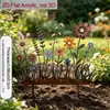 Bestseller transfronteiriço Temu: Estaca de jardim com flor colorida de metal, artesanato em ferro forjado para decoração de quintal externo e gramado