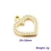 Colgante de Acero Inoxidable en Forma de Corazón Accesorios para Joyería DIY Corazón Hueco con Pedrería Combinación de Amor Collar Pulsera Dijes