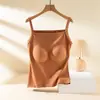 Chaleco térmico de terciopelo para mujer con almohadilla en el pecho, top interior sin costuras, ropa interior ajustada, terciopelo Otoño e Invierno