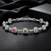 Xuping Moda Transfronteriza Europea y Americana Minimalista Estilo Ins Joyería Aleación de Cobre Geométrica Redonda Cubo Pequeño Pulsera al por Mayor para Mujeres