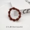 Diadema de felpa color Maillard, cuerda para el pelo de alta elasticidad, cuerda para el pelo de otoño e invierno, estilo occidental, accesorios para el pelo, cuerda para el pelo, diadema, accesorios para el pelo para mujer