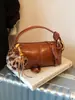 Bolsa de Almofada Clássica Retro de Alta Qualidade Transfronteiriça Nova Moda Versátil Grande Capacidade Couro Oleado Portátil Bolsa Transversal