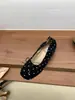 Primer Encuentro Zapatos de Noche para Aumentar la Altura Otoño 2026 Otoño Coreano Retro Lunares Lazo Punta Cuadrada Poco Profundos Zapatos de Ballet