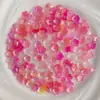 Flor de Flor de Cinco Pétalos de Acrílico Jelly de Dos Tonos Color Plateado 12mm Accesorios para el Cabello Estilo Antiguo DIY Pasadores Cuentas Sueltas Material Accesorios Adornos