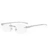 Retro Amazon transfronterizo nuevo gafas de sol cabeza de leopardo sin montura moda alto sentido gafas de sol mujer venta al por mayor
