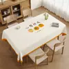 Mantel de estilo minimalista, impermeable, a prueba de aceite, lavable, resistente al calor, lujo ligero, sensación de alta gama, uso en el hogar, mantel rectangular para mesa de café
