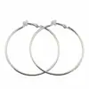 Brincos Argola Agulha de Prata 925 Argolas Exageradas Estilosos Elegantes Estilo Ins Brincos Populares Argolas de Orelha Metal Coreano