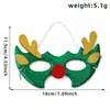 Máscara de decoración navideña, accesorio para fotos de fiesta de máscaras navideñas, máscara con purpurina, máscara para ojos de copo de nieve y bayas