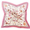 Pañuelo Cuadrado Pañuelo Simple para Mujer Primavera y Verano 2025 Combinación Bufanda para Camisa Anacardo Todo-combinación Cinta de Cinta Pañuelo tipo Seda