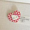 Bonita Nueva Pinza para el Cabello de Acrílico con Forma de Corazón Estéreo de Doble Capa y Gato Kt Ins Dulce Estilo Girly Corazón Flequillo Tocado de Dibujos Animados
