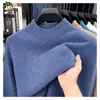 580g Cuello Alto para Hombre Otoño e Invierno Engrosado Talla Grande Prendas de Punto para Hombre Capa Base Cálida Ropa para Hombre