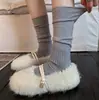 Calcetines para Mujer de Color Sólido a Media Pantorrilla Estilo Coreano Sensación Perezosa Calcetines para Pantorrilla Invierno Sensación de Pelo Largo Calcetines Abultados para Botas Calcetines para Mujer
