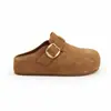 Zapatos Birkenstock para mujer del mismo estilo que Uva Mamá, con tacón oculto de 4 cm, suela gruesa, versátiles, forrados de felpa, punta cerrada, sin cordones, pantuflas medias peludas