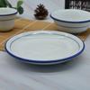Conjunto de Tigela e Prato com Cor Sob Esmalte para Louça Desinfetável Cerâmica Panela Quente Suportes para Mesa de Restaurante Logotipo Personalizado Estilo Simples