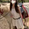 Estilo Bohemio Étnico Metal Mariposa Tejido Cadena de Cintura para Mujer Nuevo Estilo Chino Retro Diseño Único Sentido Cinturón Cinturón